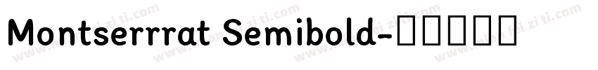 Montserrrat Semibold字体转换
